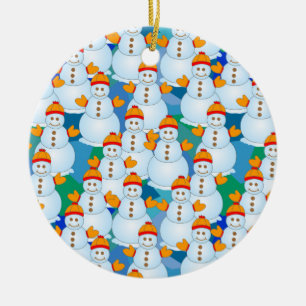 Snowmen Ceramic Tree Decoration