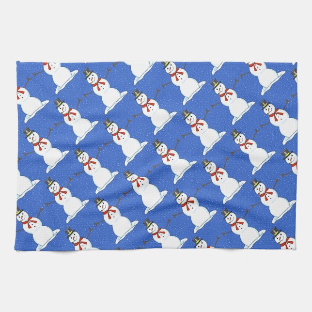 Snowmen Christmas Kitchen Towel (Horizontal)