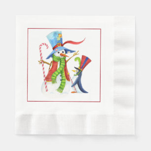 Snowmen Christmas Paper Napkins
