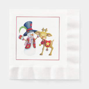 Snowmen Christmas Paper Napkins