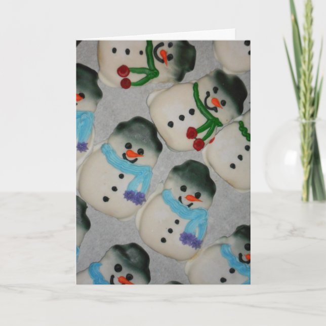 “Snowmen Cookies" Christmas Card (Front)