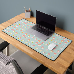 Snowmen Faces with Hats Desk Mat