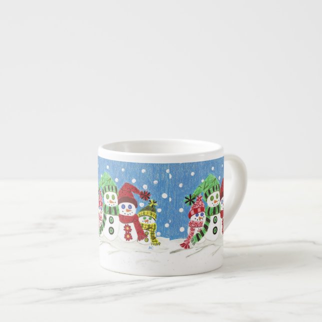 Snowmen family Espresso mug (Front Right)