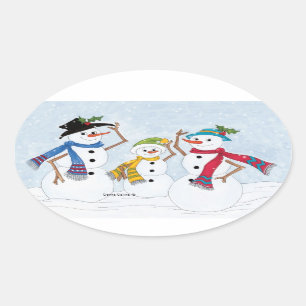  Snowmen Family Stickers