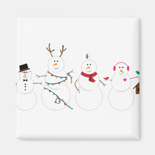 Snowmen Friends Magnet