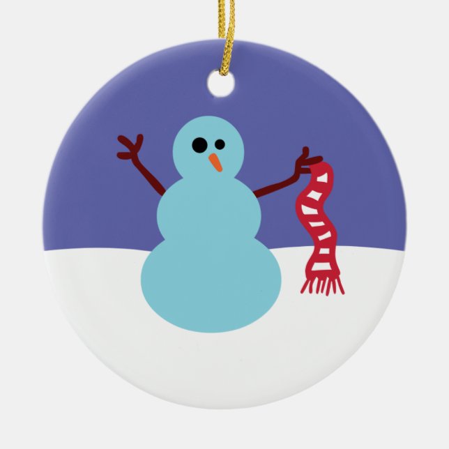 Snowmen Gone Wild Ceramic Tree Decoration (Front)