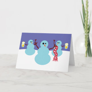 Snowmen Gone Wild! Holiday Card