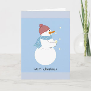 Snowmen Holding a Magical Snowflake Holiday Card