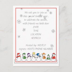 Snowmen Holiday Party Invitation
