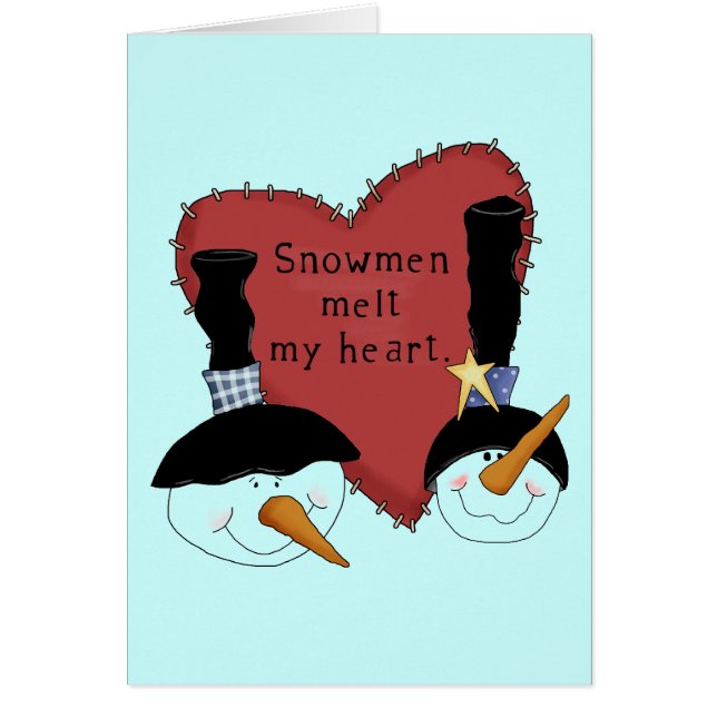 Snowmen Melt My Heart Tshirts and Gifts (Front)