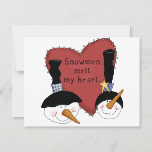Snowmen Melt My Heart Tshirts and Gifts