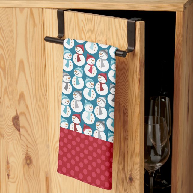 Snowmen Microfiber Kitchen Towel (Thirds Fold)