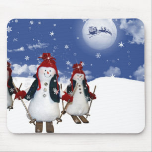 Snowmen Mouse Mat
