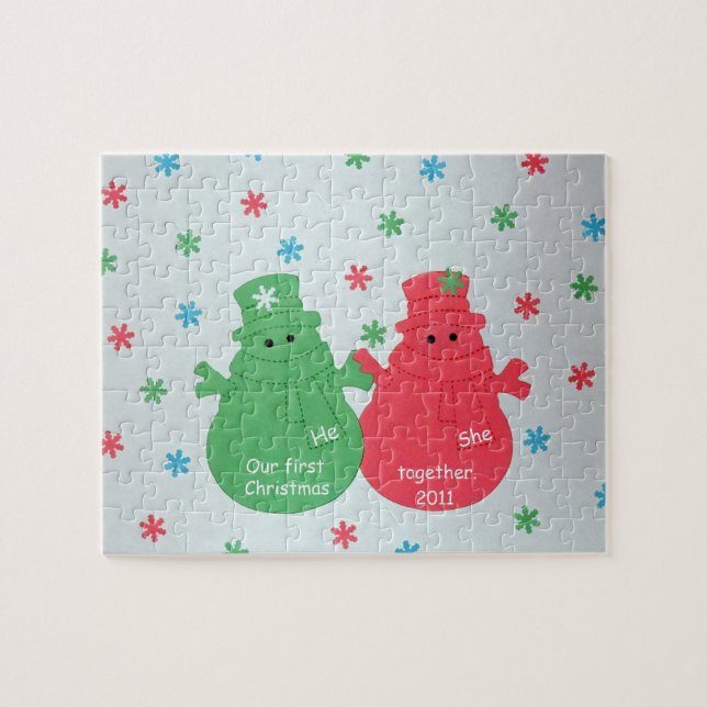 Snowmen: Our First Christmas Together 2011 Jigsaw Puzzle (Horizontal)
