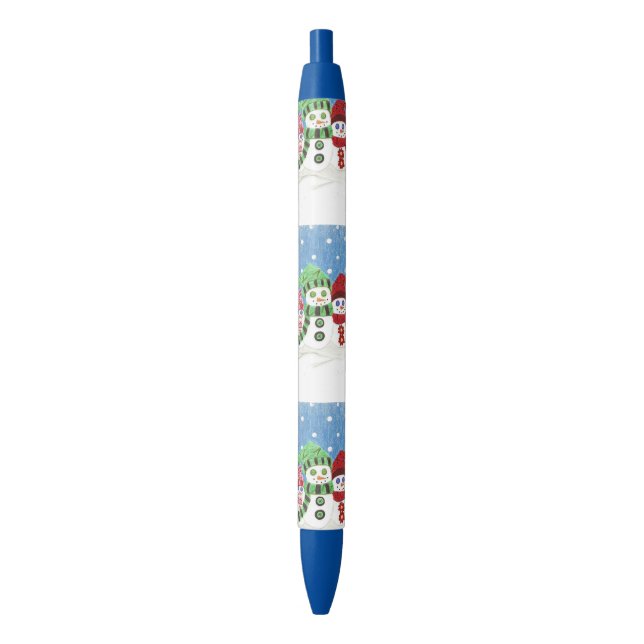 Snowmen pattern custom pen (Front Vertical)