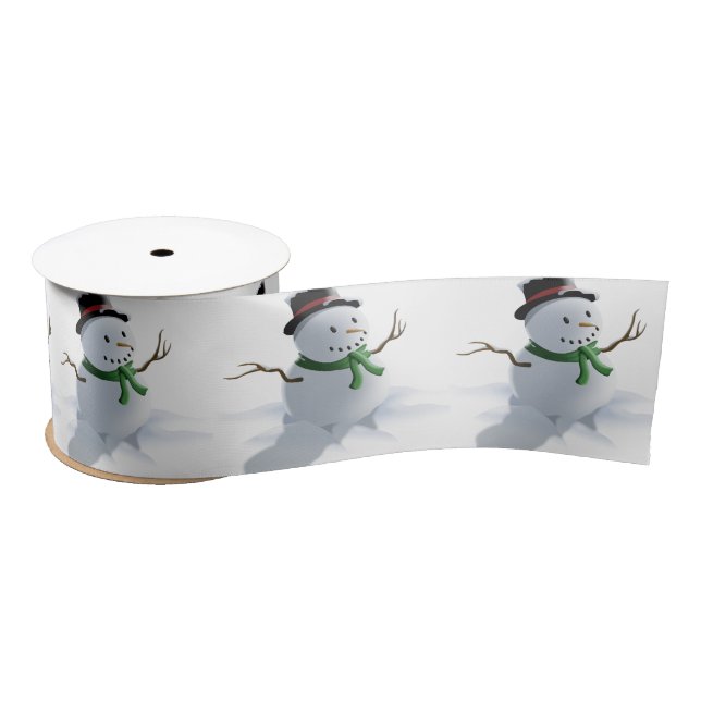 Snowmen Satin Ribbon (Spool)