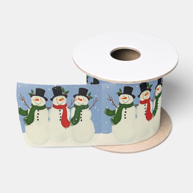 Snowmen Satin Ribbon (Spool)