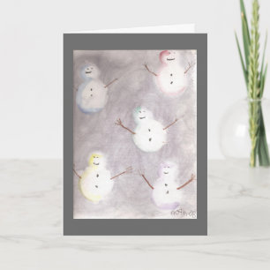 Snowmen Secular Christmas or Holiday Greeting Card