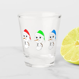 snowmen shot glass