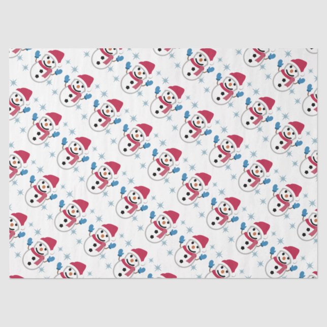 Snowmen Tissue Paper (Front)