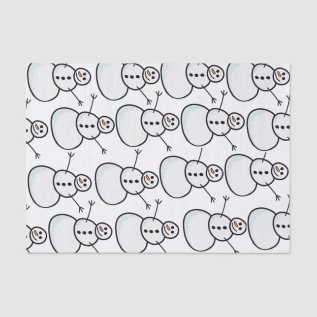 Snowmen Tissue Paper (Front)