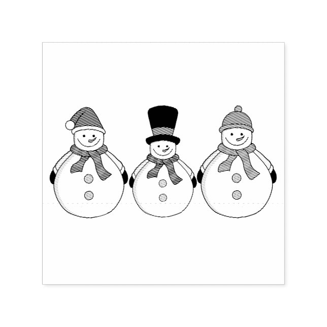 Snowmen Winter has come Self-inking Stamp (Design)