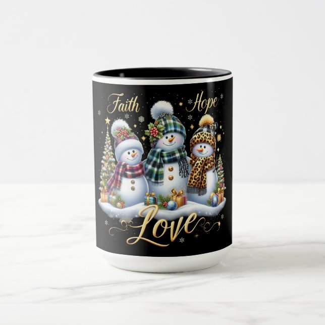 Snowmen with Gifts and Trees  Mug (Center)