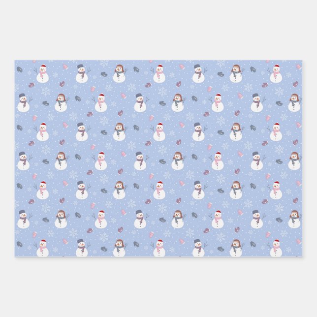 Snowmen wrapping paper (Front)
