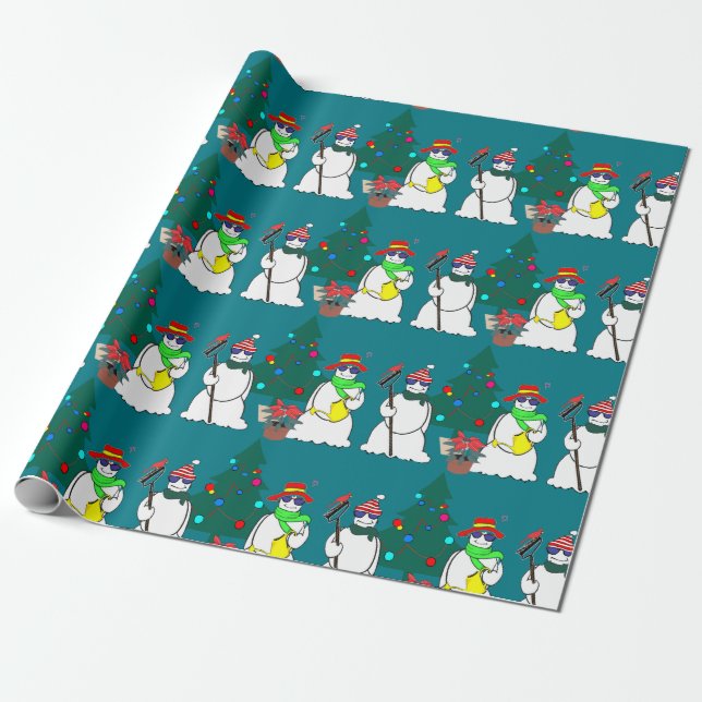 snowmen wrapping paper 15 (Unrolled)