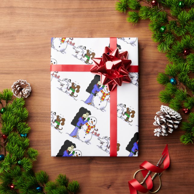 SnowMidge Christmas Hanukkah Birthday Gift Paper (Holiday Gift)