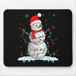 Snowmies Santa Lights Christmas Snowman Volleyball Mouse Mat