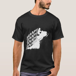 Snowmobile Braap Winter Motor Sled Snow Outdoor Us T-Shirt