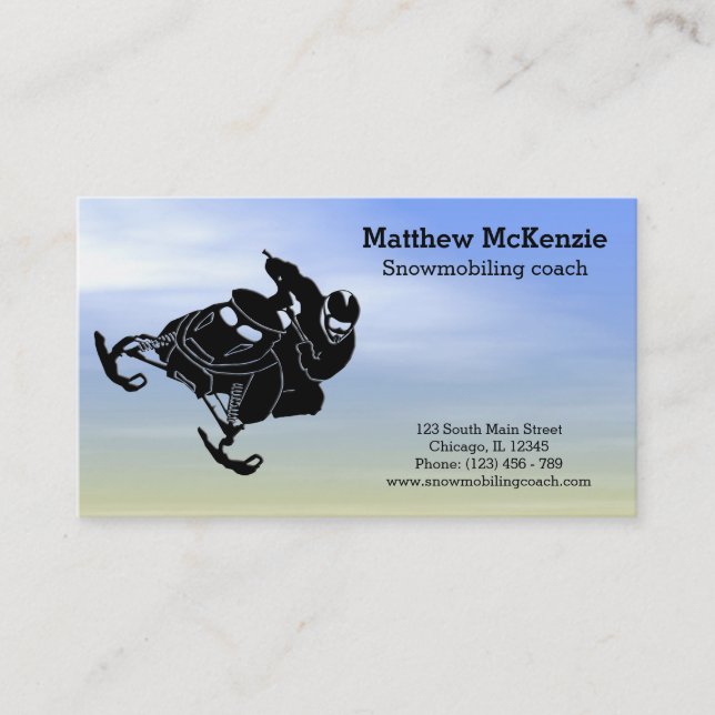 Snowmobile Business Card (Front)