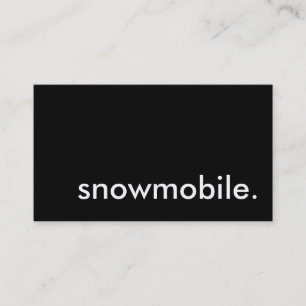 snowmobile. business card