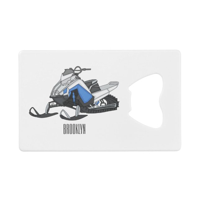 Snowmobile cartoon illustration (Front (Horizontal))