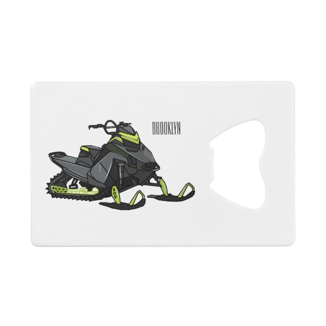 Snowmobile cartoon illustration  (Front (Horizontal))