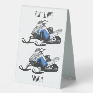 Snowmobile cartoon illustration