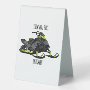 Snowmobile cartoon illustration