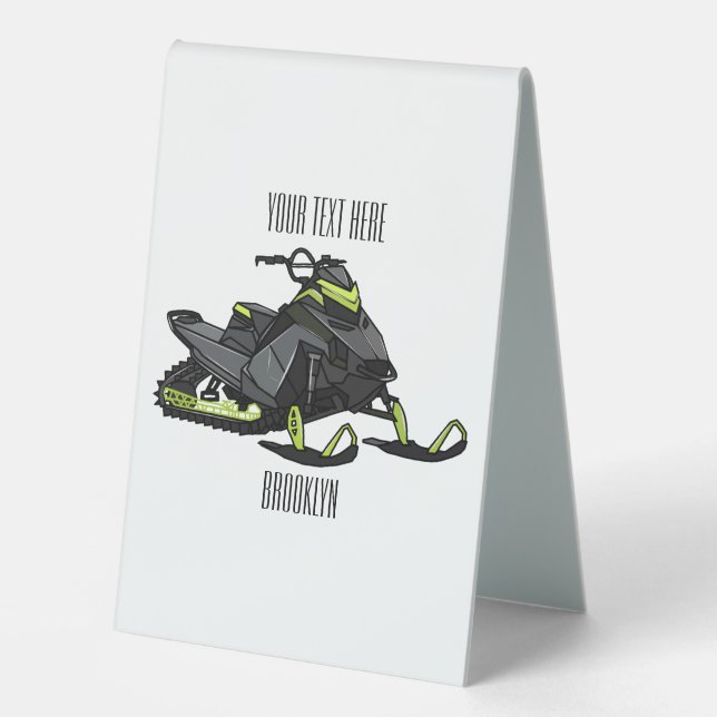 Snowmobile cartoon illustration  (Front)