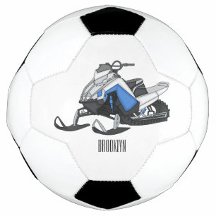 Snowmobile cartoon illustration football