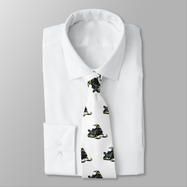 Snowmobile cartoon illustration  tie (Tied)
