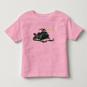 Snowmobile cartoon illustration toddler T-Shirt