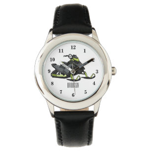 Snowmobile cartoon illustration watch