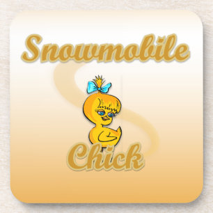 Snowmobile Chick Coaster