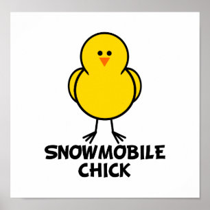 Snowmobile Chick Poster