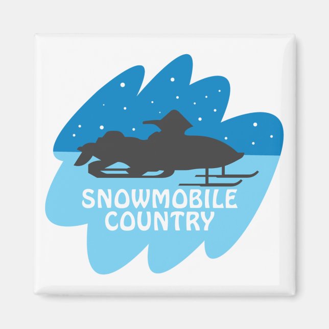 Snowmobile Country Magnet (Front)