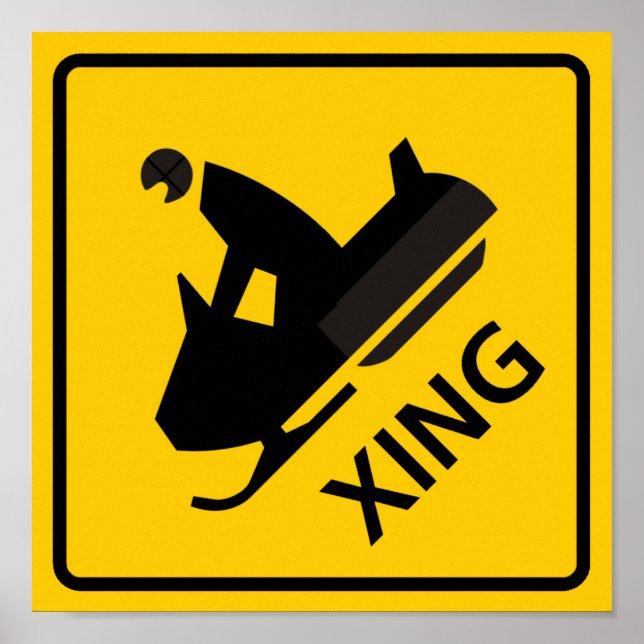 Snowmobile Crossing Highway Sign (Front)