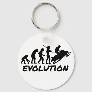 Snowmobile Evolution Key Ring