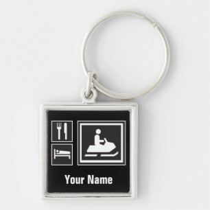 Snowmobile Fanatic - Eat, sleep, go snowmobiling! Key Ring