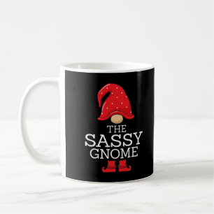 Snowmobile Gnome Buffalo Plaid Matching Family Chr Coffee Mug